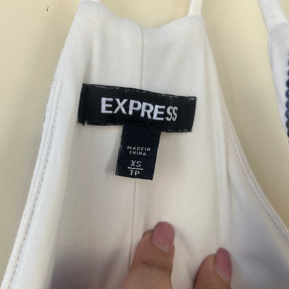 Express Black and White Backless Dress - Picture 3 of 6